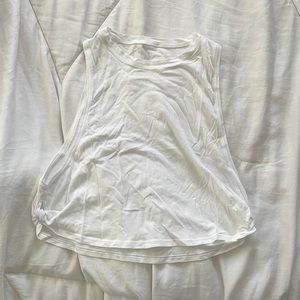 Never worn, cropped, white Lululemon Love Muscle Tank, Size 4